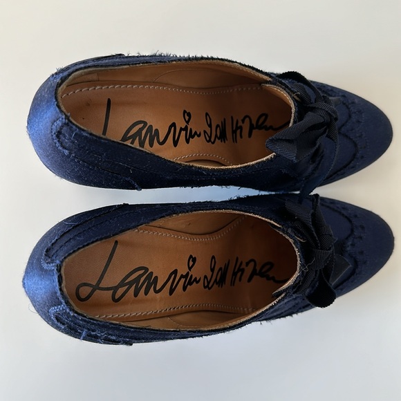 Authentic LANVIN Ribbon-Lace Satin Oxford Size US7 EU37 - Picture 8 of 12